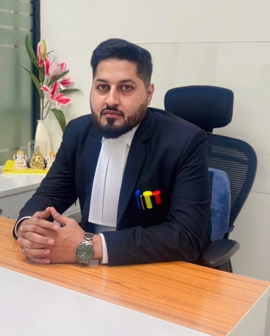 Advocate Mayank Sharma in his office